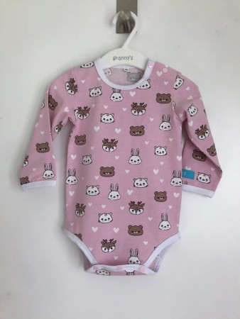 Body rosa djur, storlek 62, 215:-