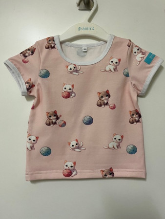 T-shirt rosa katt storlek 86, 190:-